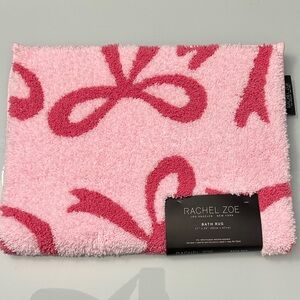 NWT Rachel Zoe Pink Bow Bath Rug